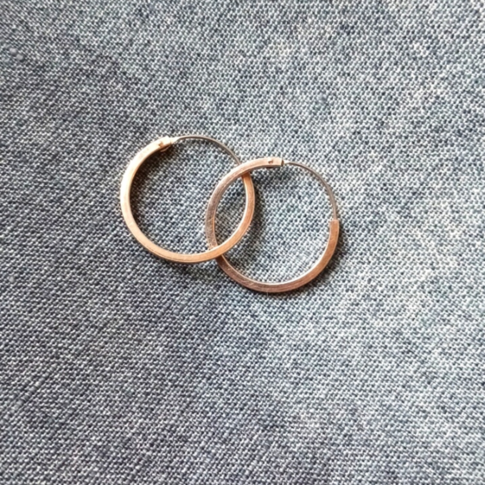 Silver hoop earrings